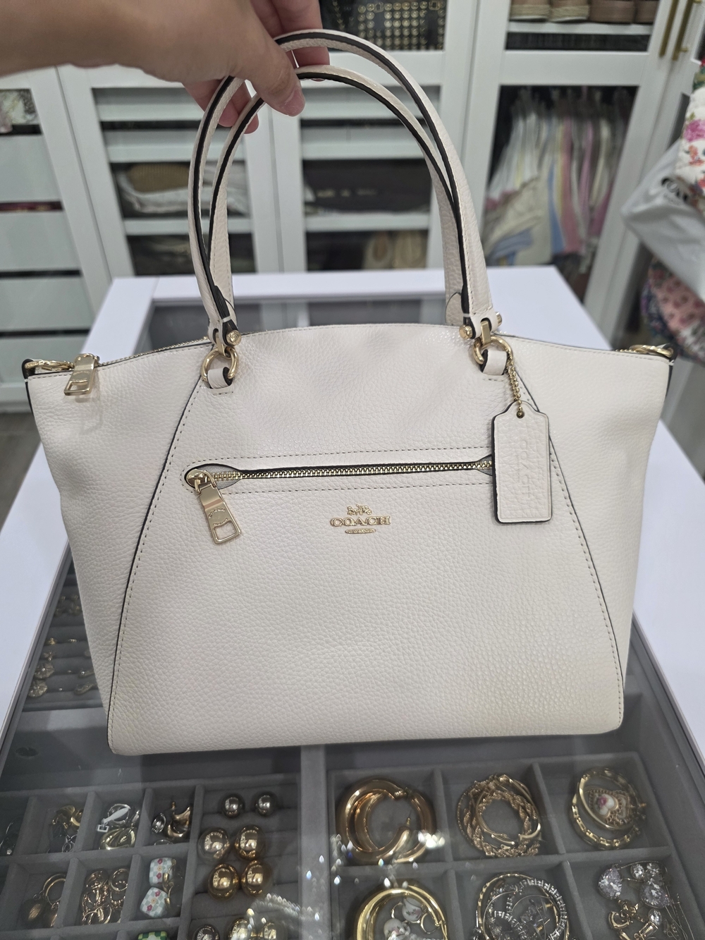 NWOT Coach Prairie Handbag in Chalk